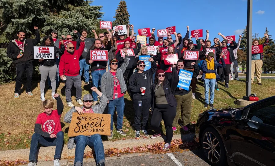 ABK workers at a rally